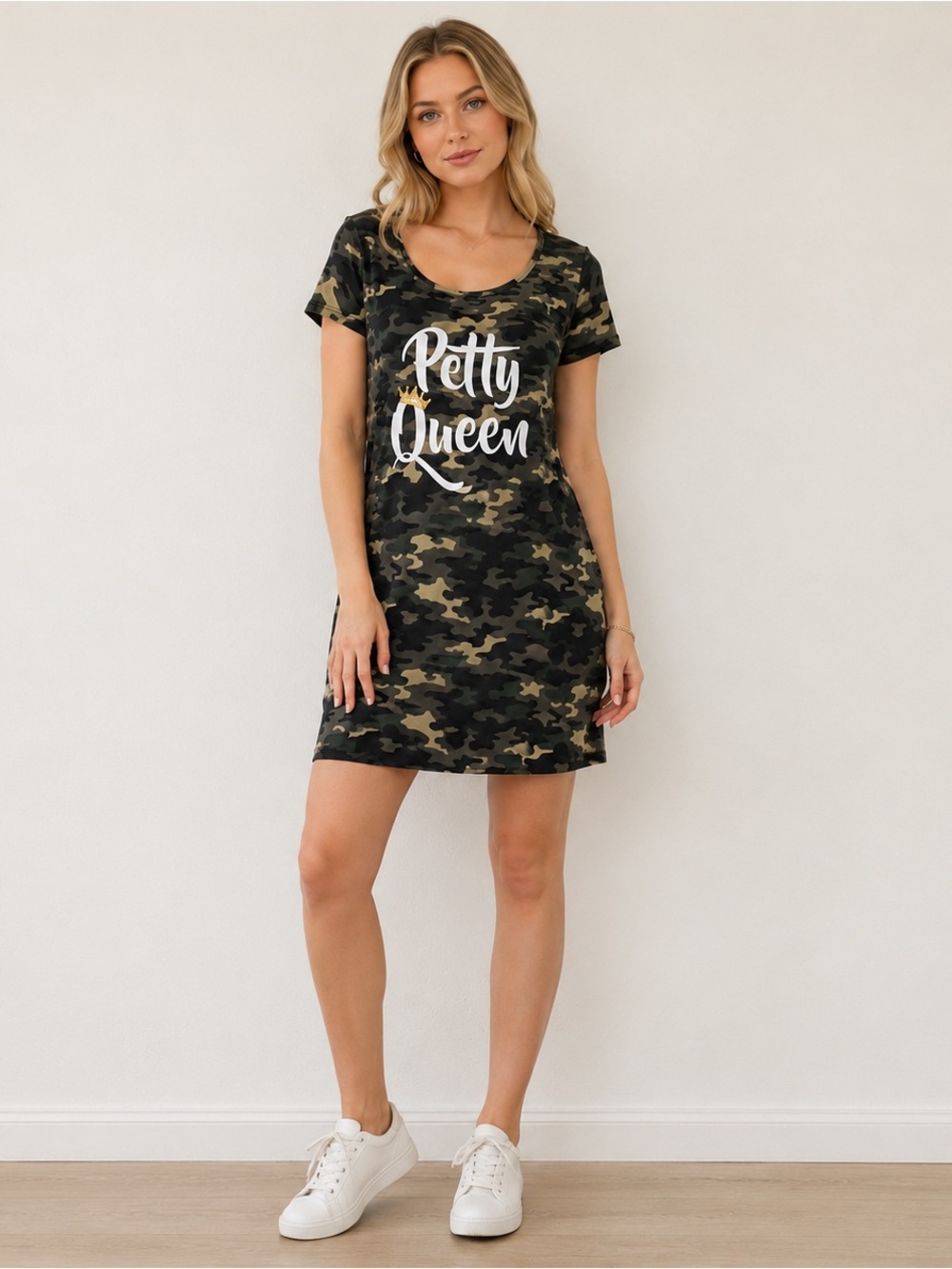 Not A Morning Person Camo Tee - Gray & Olive